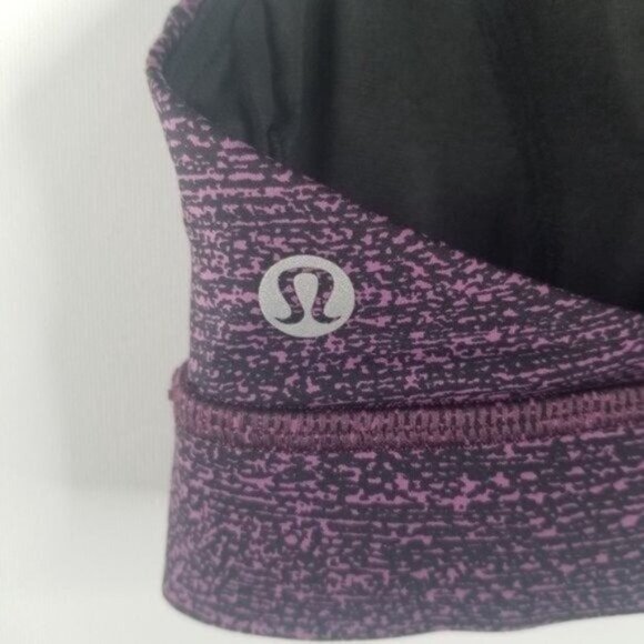 Lululemon Women's Fast & Free Sports Bra Nulux Size 4 Salt Dark Mystic Black - Picture 6 of 7